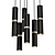 Modern Black Pendant Light: Lestor Elongated 3D model small image 1