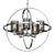 Sleek Chrome Chandelier 3D model small image 1