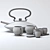 Japanese Style Tea Set - 8 piece 3D model small image 5