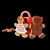 Sweet Gingerbread Boy and Girl 3D model small image 1