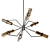Elegant Textured Bronze Raef Chandelier 3D model small image 3