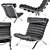 Sleek Ari Lounge Chair - Arne Norell 3D model small image 3