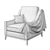 Sophisticate Armchair Corleone 3D model small image 2