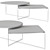 Modern Mohana Glass Marble Side Table 3D model small image 2
