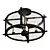 Modern Clear Glass Semi-Flush Light 3D model small image 1