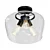 Elegant Black Clear Ashley Ceiling Light 3D model small image 1