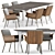 DAIKI OUTDOOR Little Armchair & PENTHOUSE Table Set 3D model small image 1