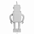 Seletti Porcelain Robot Lamp 3D model small image 4