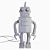 Seletti Porcelain Robot Lamp 3D model small image 5