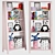 Kids Bookshelf Set: Stylish and Spacious Storage 3D model small image 1