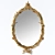 Golden Bua Wall Mirror 3D model small image 3