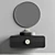 Sleek Oval Washbasin Set 3D model small image 11
