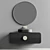 Sleek Oval Washbasin Set 3D model small image 12