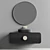 Sleek Oval Washbasin Set 3D model small image 13