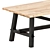 Rustic Acacia Dining Set 3D model small image 2
