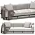 Sophisticated Kuoio Sofa by Meridiani 3D model small image 1