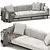 Sophisticated Kuoio Sofa by Meridiani 3D model small image 4