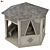 Wooden Hexagonal Garden Gazebo 3D model small image 2