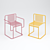 Sleek Metal Chair Set: Indoor/Outdoor Design 3D model small image 1