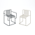 Sleek Metal Chair Set: Indoor/Outdoor Design 3D model small image 6