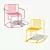 Sleek Metal Chair Set: Indoor/Outdoor Design 3D model small image 11