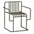 Sleek Metal Chair Set: Indoor/Outdoor Design 3D model small image 12