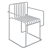 Sleek Metal Chair Set: Indoor/Outdoor Design 3D model small image 13