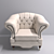 Elegant Vintage Armchair 3D model small image 2