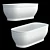 Elegant Celine Petite Freestanding Bathtub 3D model small image 3