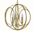 Elegant Steel Loughton Chandelier 3D model small image 1