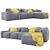 Modern Bonaldo Peanut B Sofa 3D model small image 1