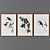 Wooden Picture Frame Set: Collection of 3 3D model small image 1