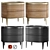 Poliform Gentleman Nightstand - Elegant Black and Gold Wood Design 3D model small image 1