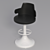 Luxury Leather Barstool 3D model small image 1