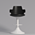 Luxury Leather Barstool 3D model small image 2