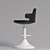 Luxury Leather Barstool 3D model small image 3