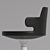 Luxury Leather Barstool 3D model small image 5