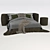 Sleek Contemporary Bed 3D model small image 3