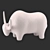 Title: Sleek White Bull Sculpture 3D model small image 2