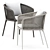 Contemporary Knot Armchair and Cone II Dining Table Round 140 by Janus 3D model small image 4
