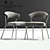 Sleek Stacking Dining Chair 3D model small image 3