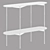 Sleek Metal Oblone Console 3D model small image 2