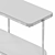 Luxurious Calligaris Puro Console: Marble and Black Veneer 3D model small image 3