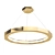 Sleek Glass & Chrome Chandelier 3D model small image 3