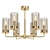 Sleek Glass & Chrome Chandelier 3D model small image 4