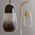 Nasoa Wall Sconce: Glass & Wood Elegance 3D model small image 1