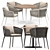 Elegant Knot Armchair & Stem 003 Table 3D model small image 1