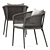 Elegant Knot Armchair & Ellisse Table 3D model small image 4