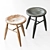 Modern Circle Chair Set 3D model small image 6