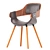 JODY Eco-Leather Wooden Leg Chair 3D model small image 3